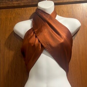 Forever 21 Copper Satin Halter Top
